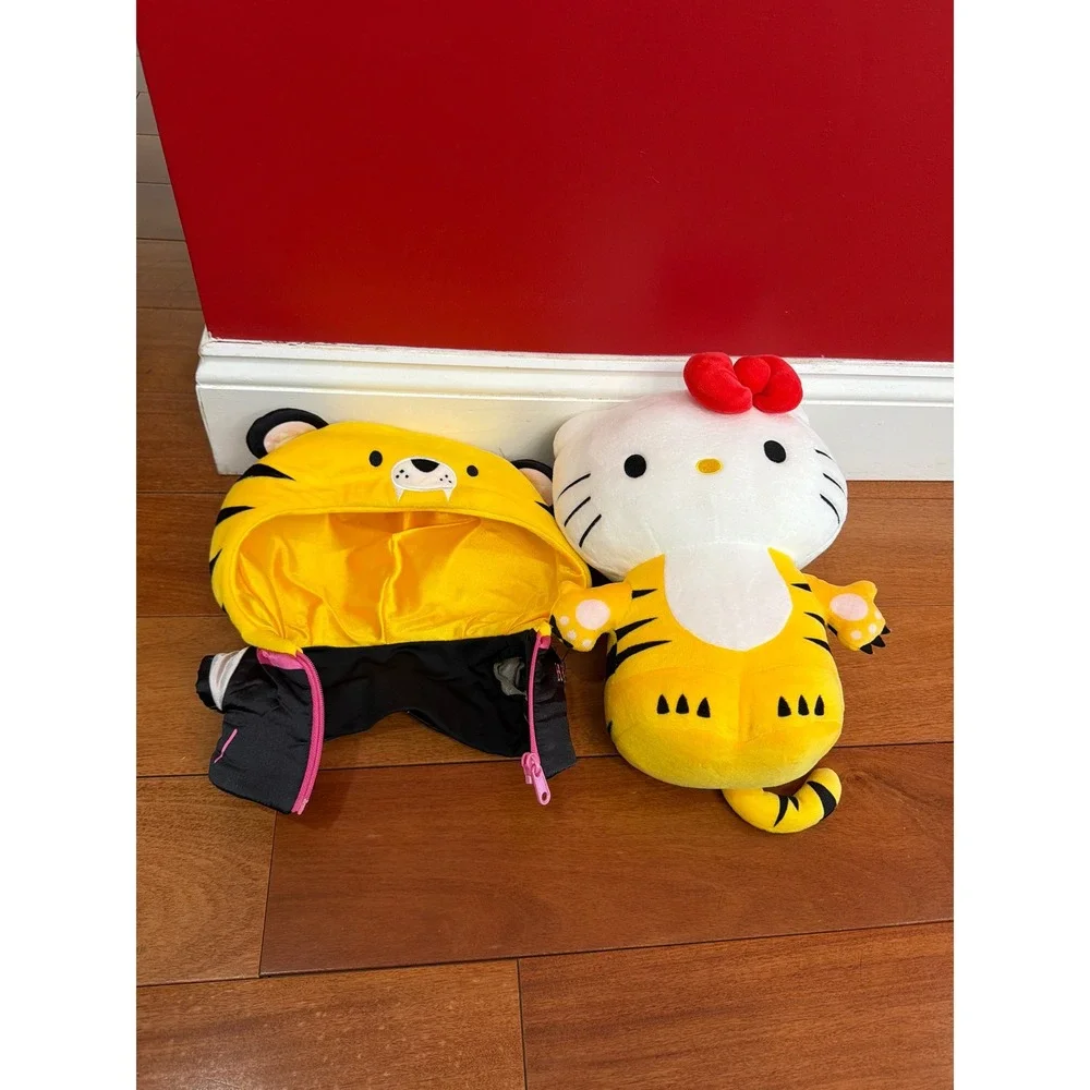 Kidrobot Hello Kitty Tiger Plush Yellow‎ Black Bomber Jacket 12